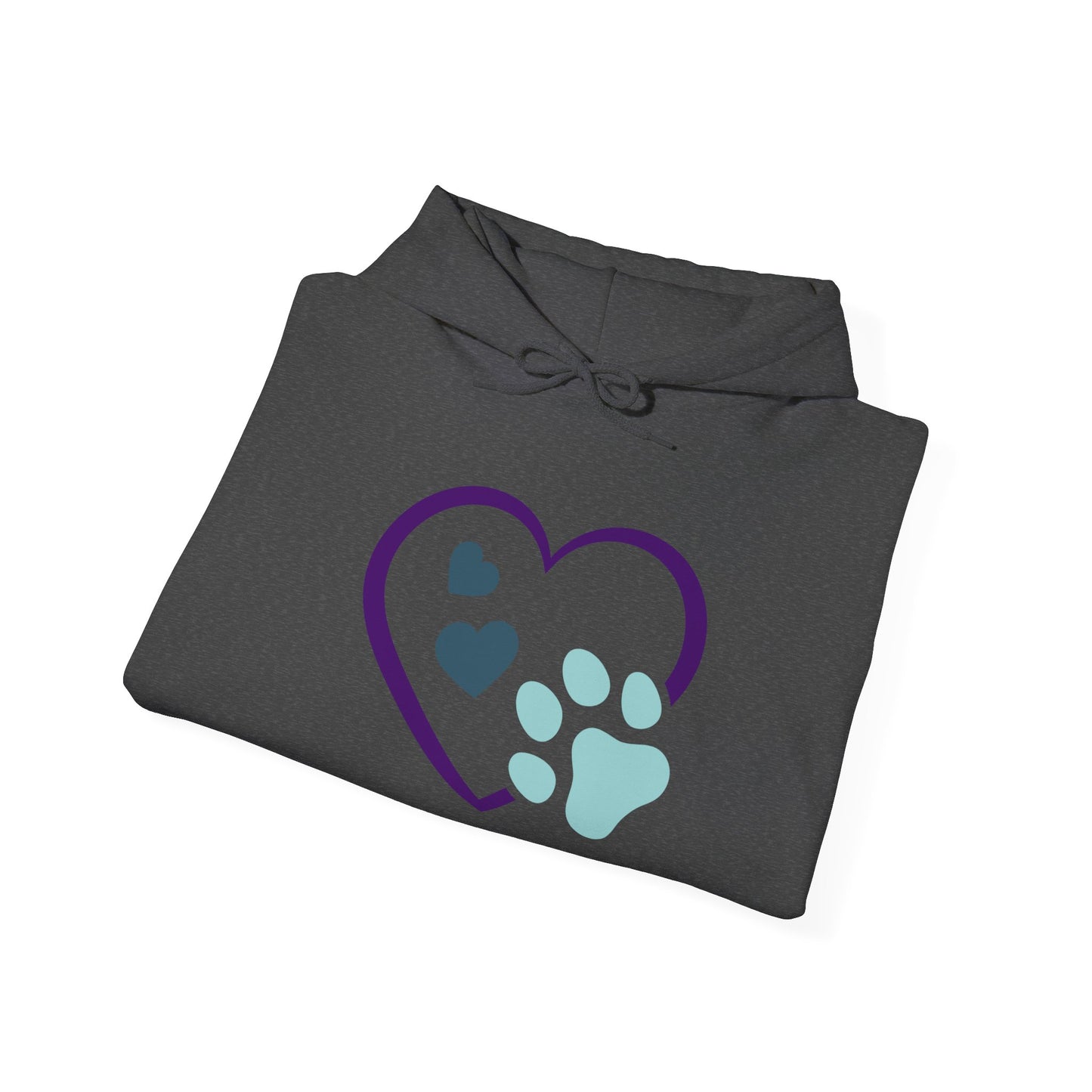 Heart & Paw Unisex Hoodie, Animal Lover Gift, Cozy Sweatshirt, Cute Pet Lover Hoodie