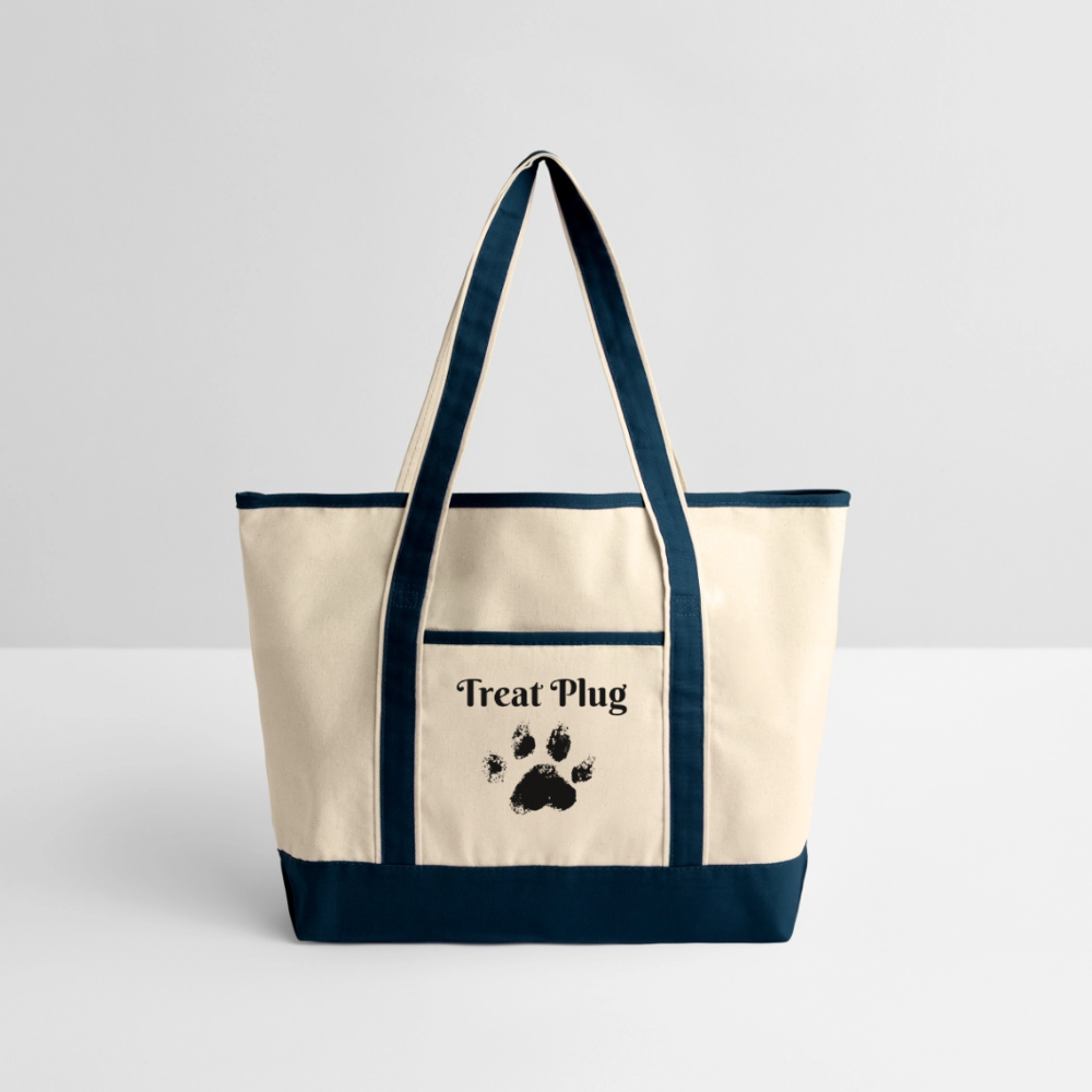 Treat Plug Large Canvas Deluxe Tote - Natural/Black