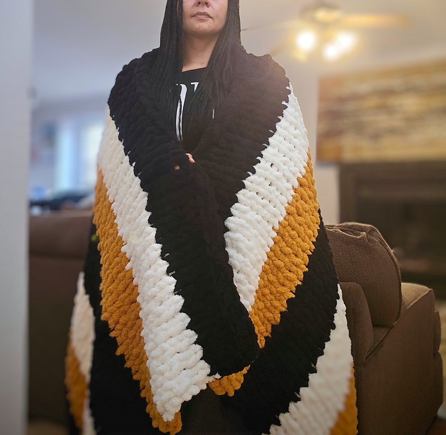 The Nimbus Throw | Hand Knit Cozy Blanket by Milton & Neo