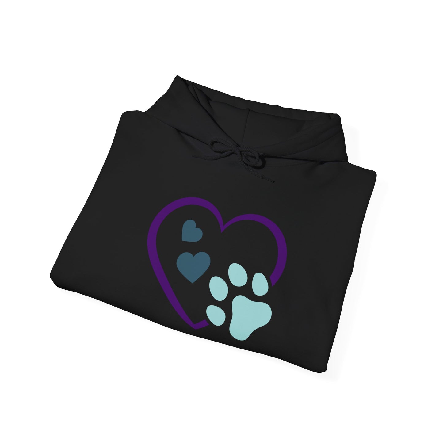 Heart & Paw Unisex Hoodie, Animal Lover Gift, Cozy Sweatshirt, Cute Pet Lover Hoodie