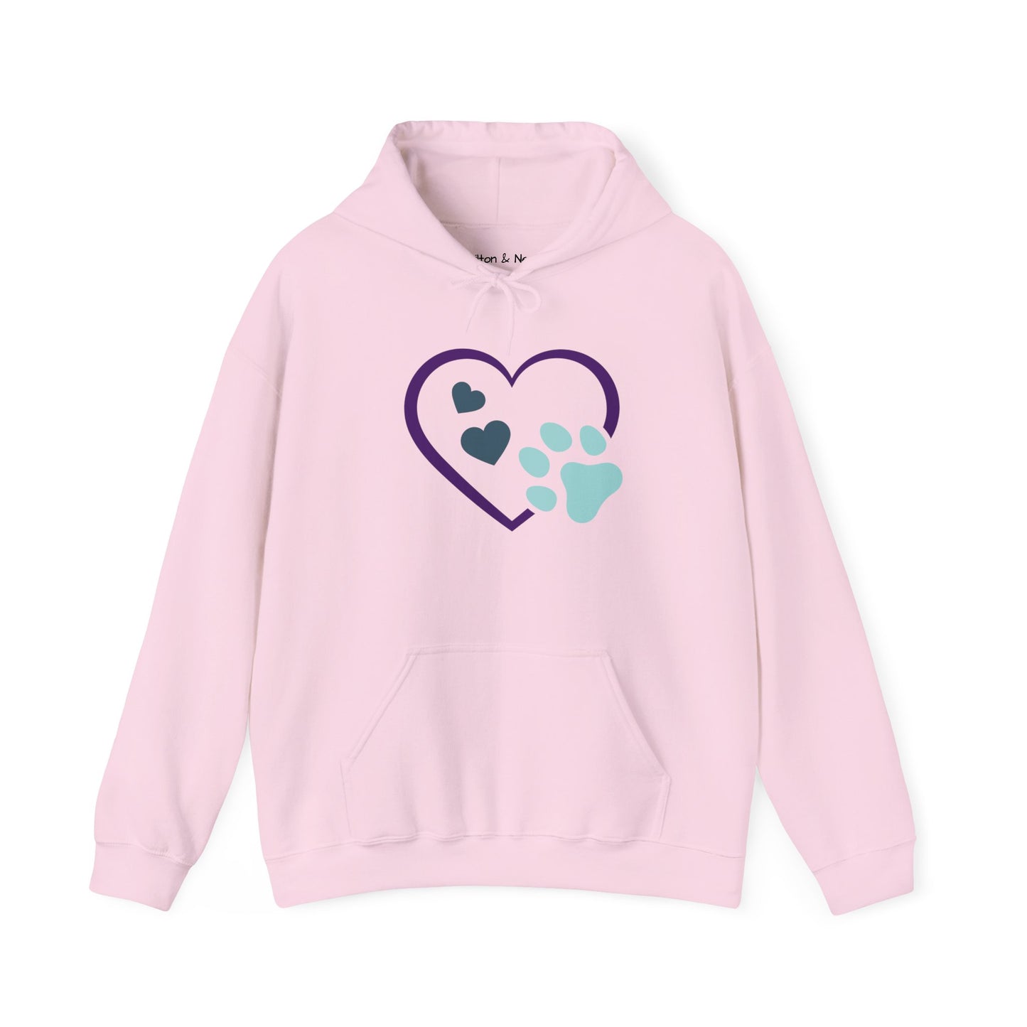 Heart & Paw Unisex Hoodie, Animal Lover Gift, Cozy Sweatshirt, Cute Pet Lover Hoodie