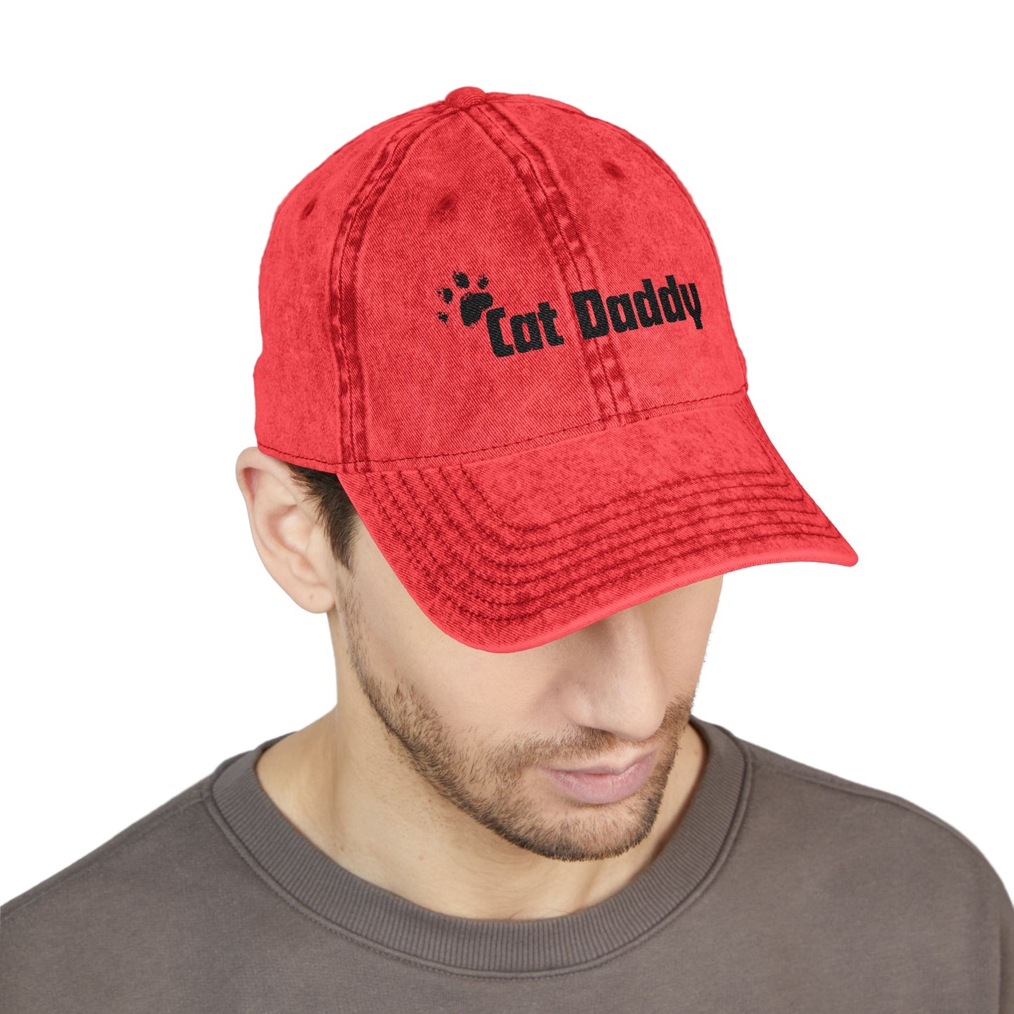 Cat Daddy Vintage Embroidered Cap