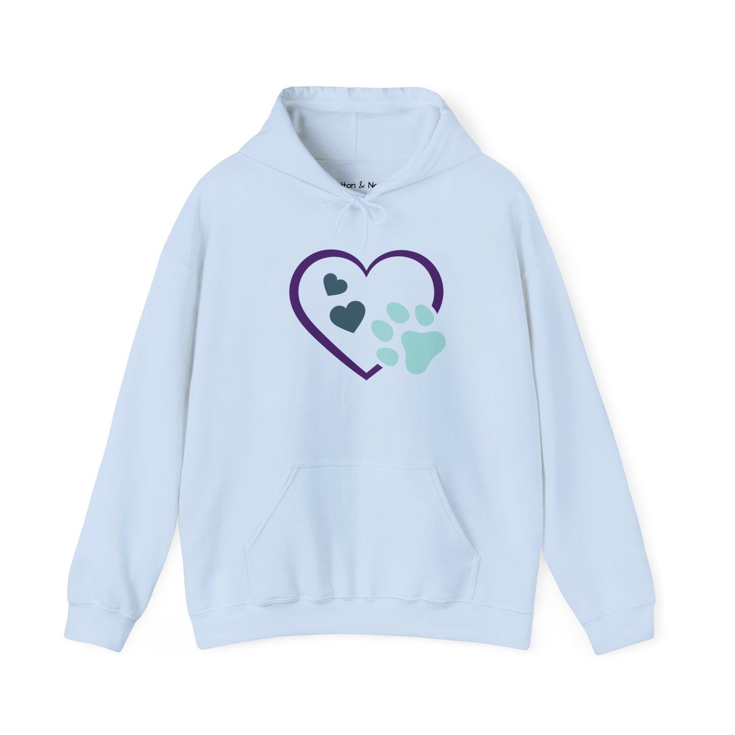 Heart & Paw Unisex Hoodie, Animal Lover Gift, Cozy Sweatshirt, Cute Pet Lover Hoodie