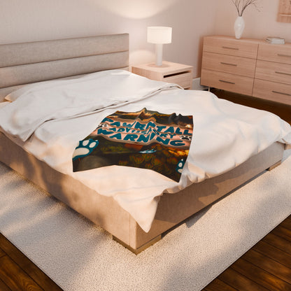 Paws Off Cozy Velveteen Plush Blanket - Perfect Pet-themed Gift, Home Decor, Snuggle Companion