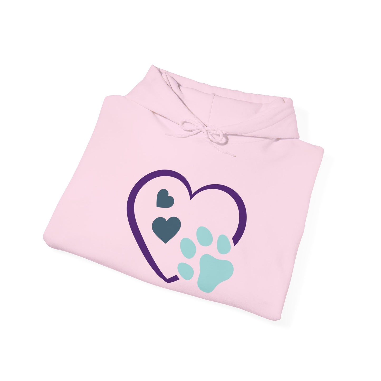Heart & Paw Unisex Hoodie, Animal Lover Gift, Cozy Sweatshirt, Cute Pet Lover Hoodie