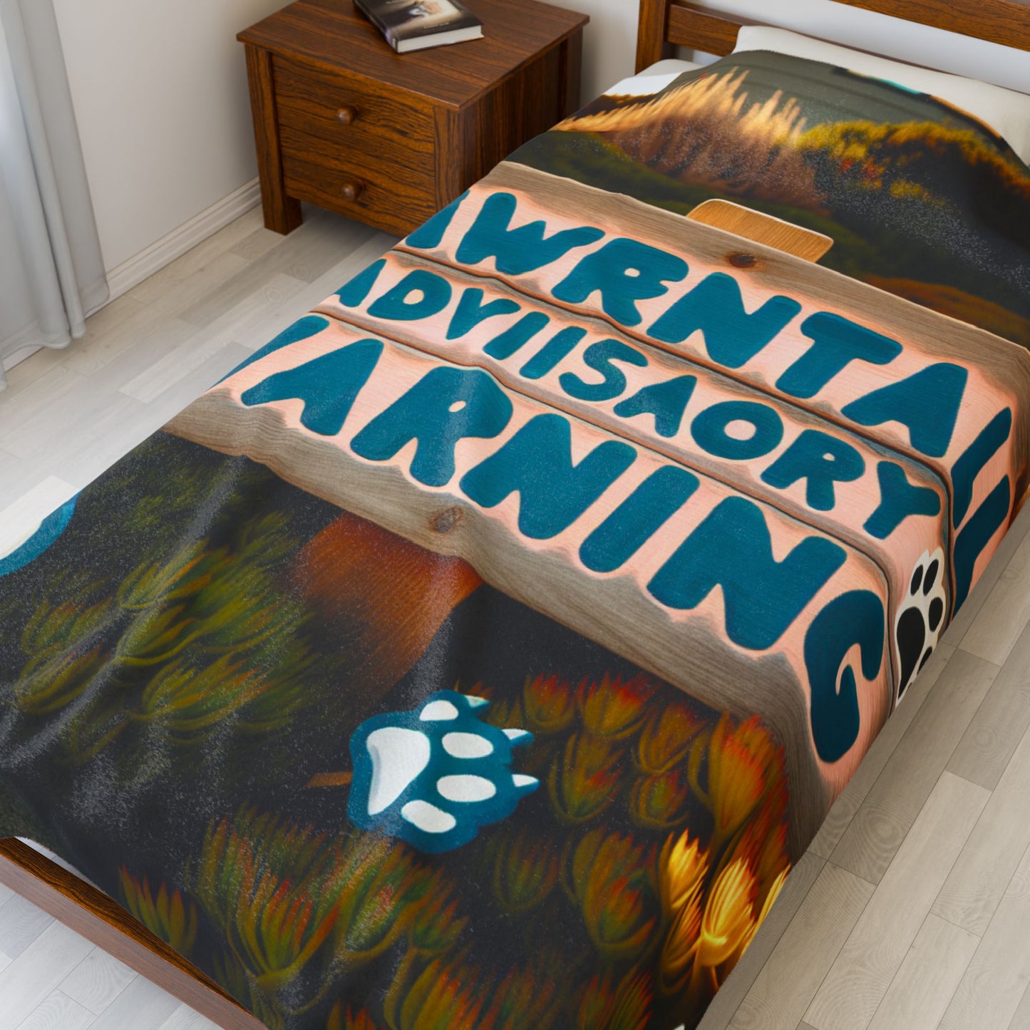 Paws Off Cozy Velveteen Plush Blanket - Perfect Pet-themed Gift, Home Decor, Snuggle Companion