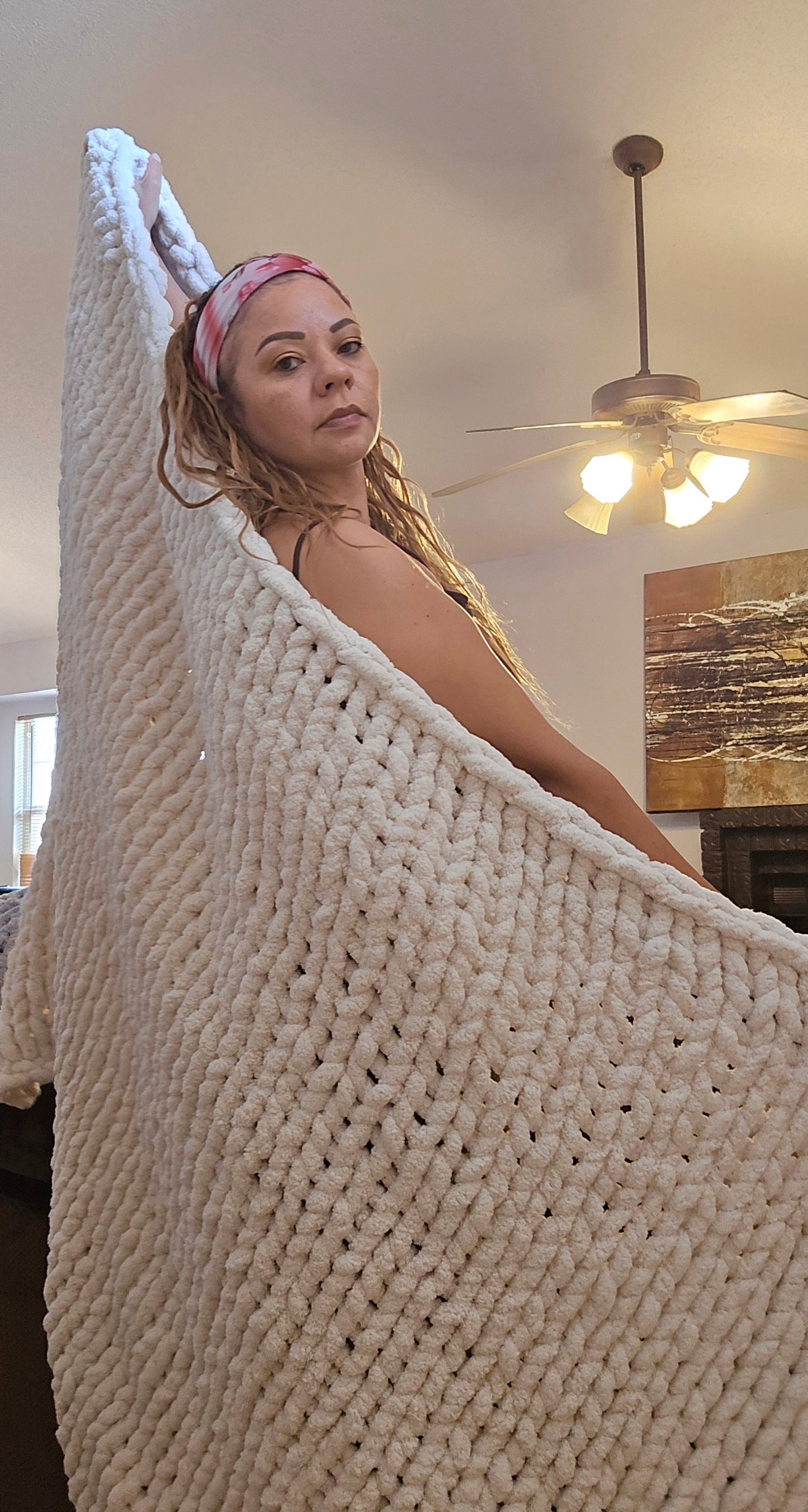 The Nimbus Throw | Hand Knit Cozy Blanket by Milton & Neo