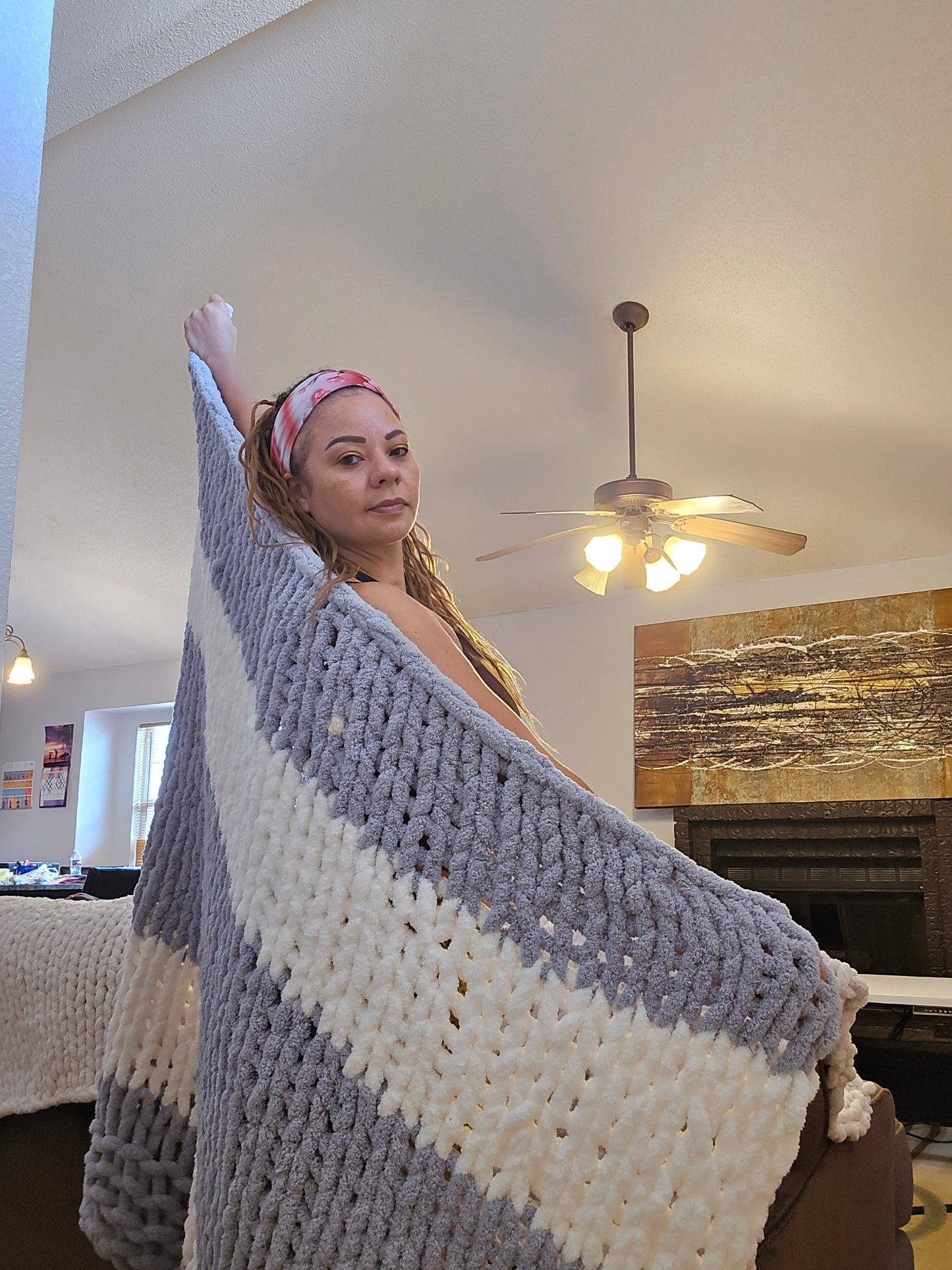 The Nimbus Throw | Hand Knit Cozy Blanket by Milton & Neo