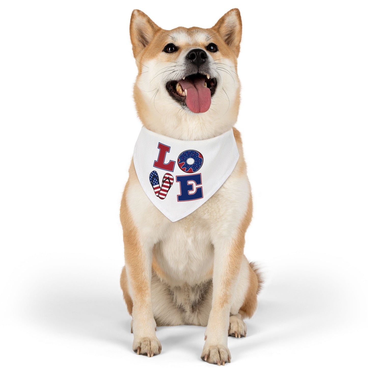 LOVE Pet Bandana Collar - Donut Drop Edition (Matching Hooman Tank Top Available)