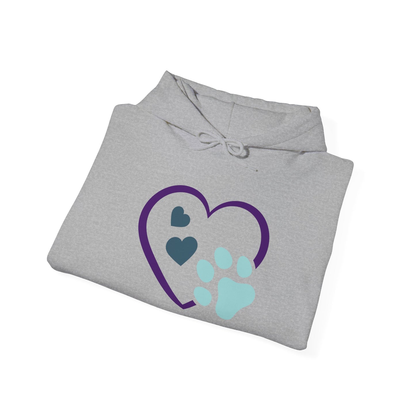 Heart & Paw Unisex Hoodie, Animal Lover Gift, Cozy Sweatshirt, Cute Pet Lover Hoodie