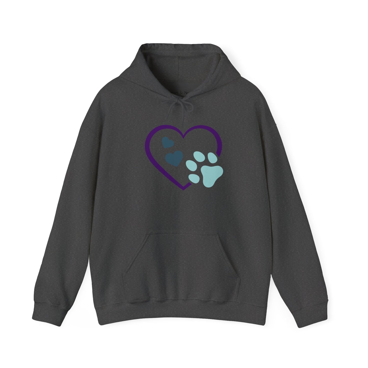 Heart & Paw Unisex Hoodie, Animal Lover Gift, Cozy Sweatshirt, Cute Pet Lover Hoodie