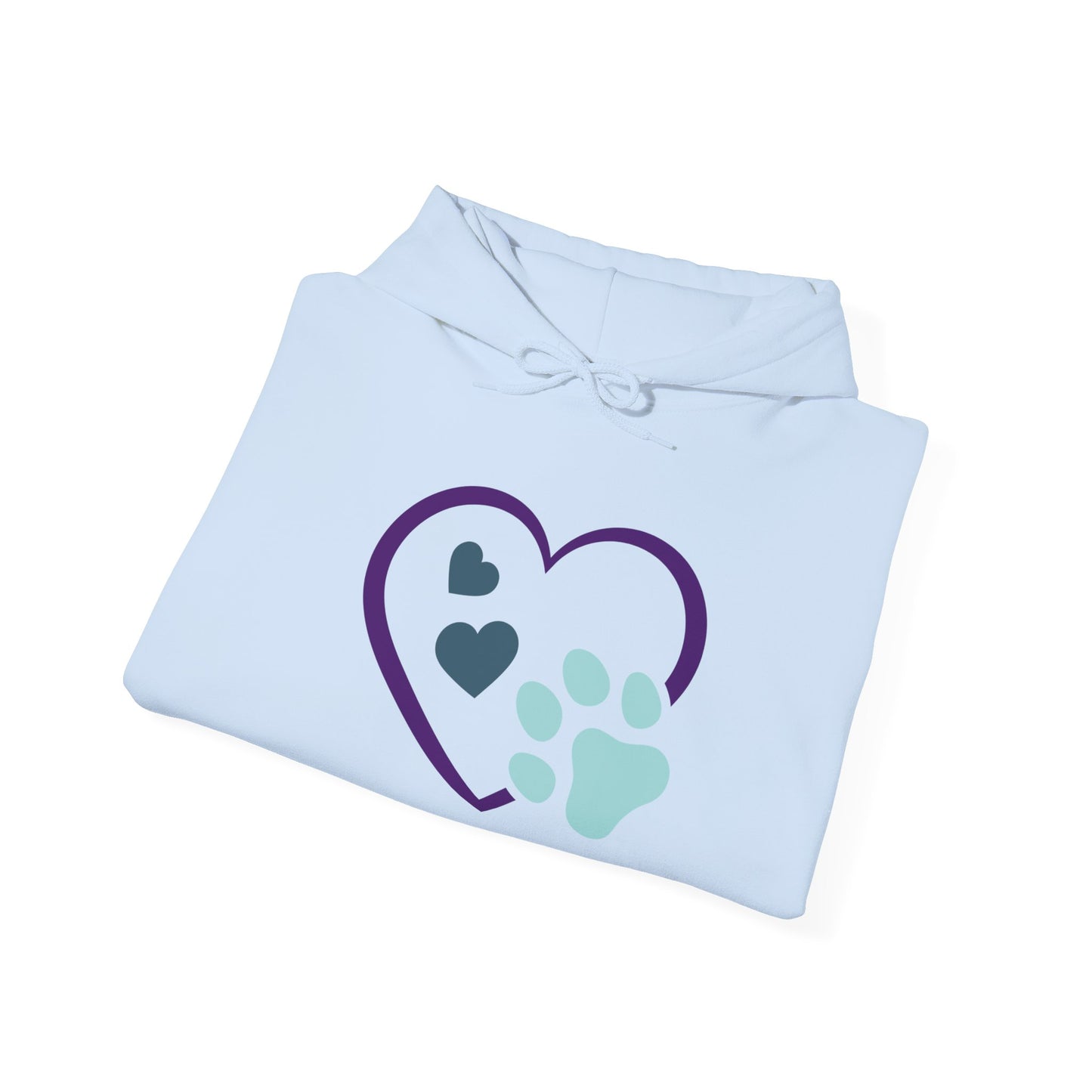 Heart & Paw Unisex Hoodie, Animal Lover Gift, Cozy Sweatshirt, Cute Pet Lover Hoodie