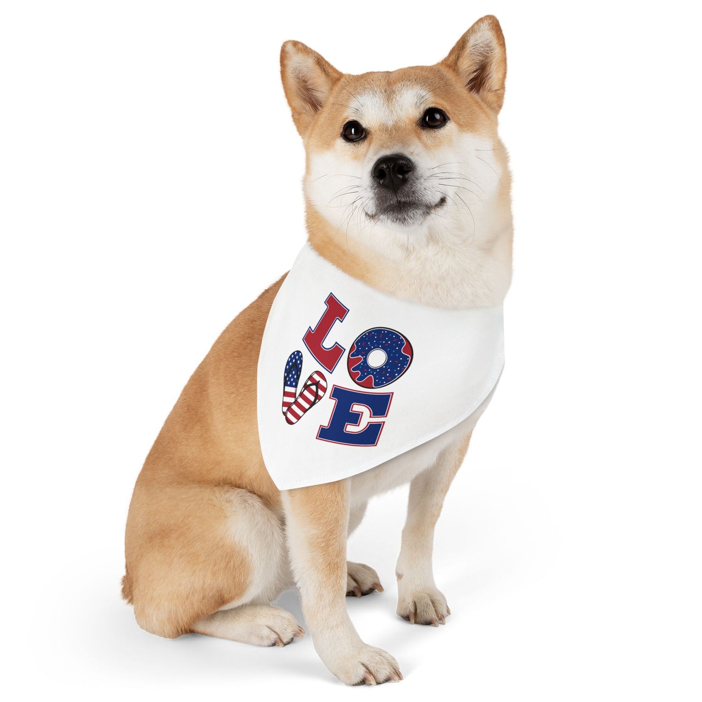 LOVE Pet Bandana Collar - Donut Drop Edition (Matching Hooman Tank Top Available)