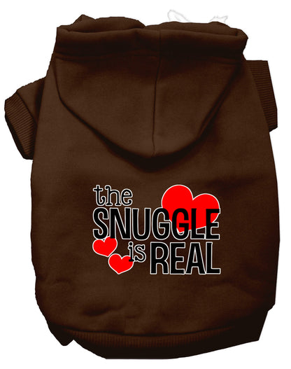 "The Snuggle is Real" Pet Dog & Cat Screen Printed Hoodie