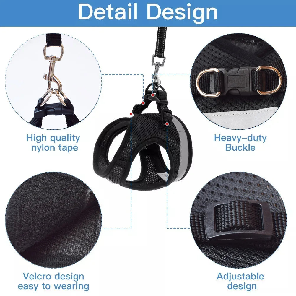 LuxPaws EscapeGuard Pet Harness and Leash Set