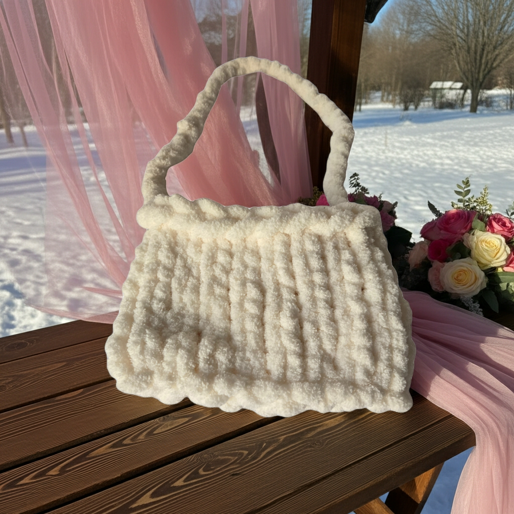 Puffin Puff Chunky Knit Purse