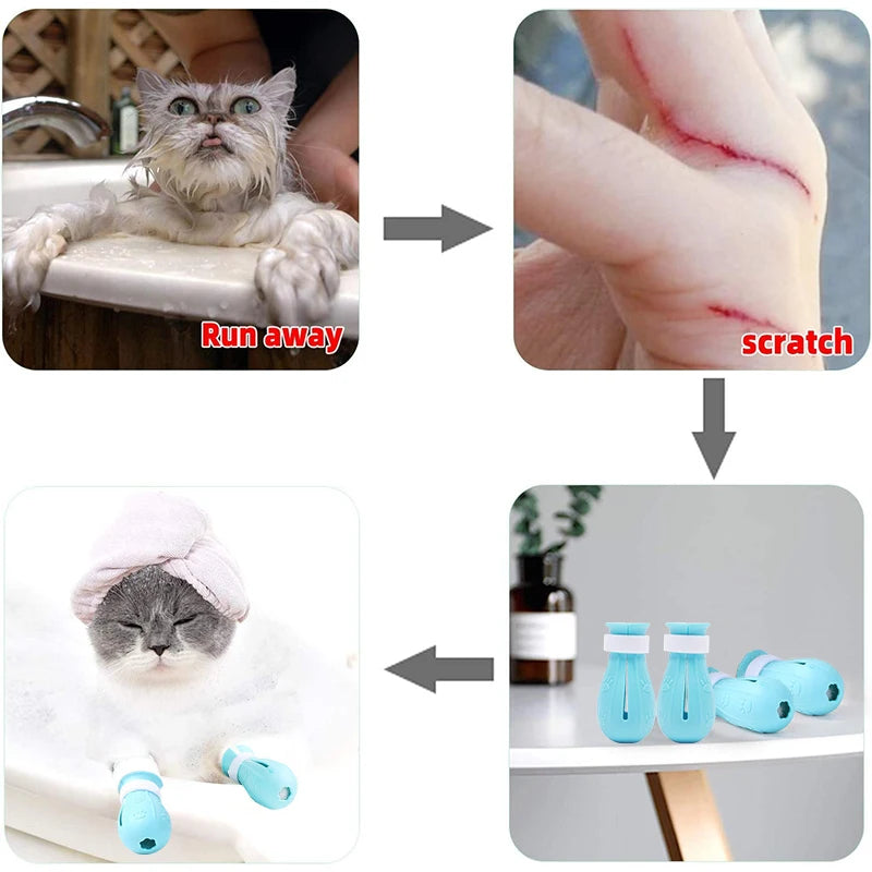 ClawShield Kitten Mittens Bath Guard