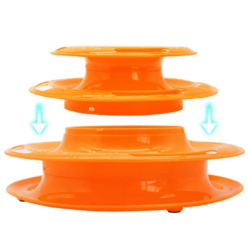 Kitty Spin 'n' Chase Tower Interactive Pet Toy