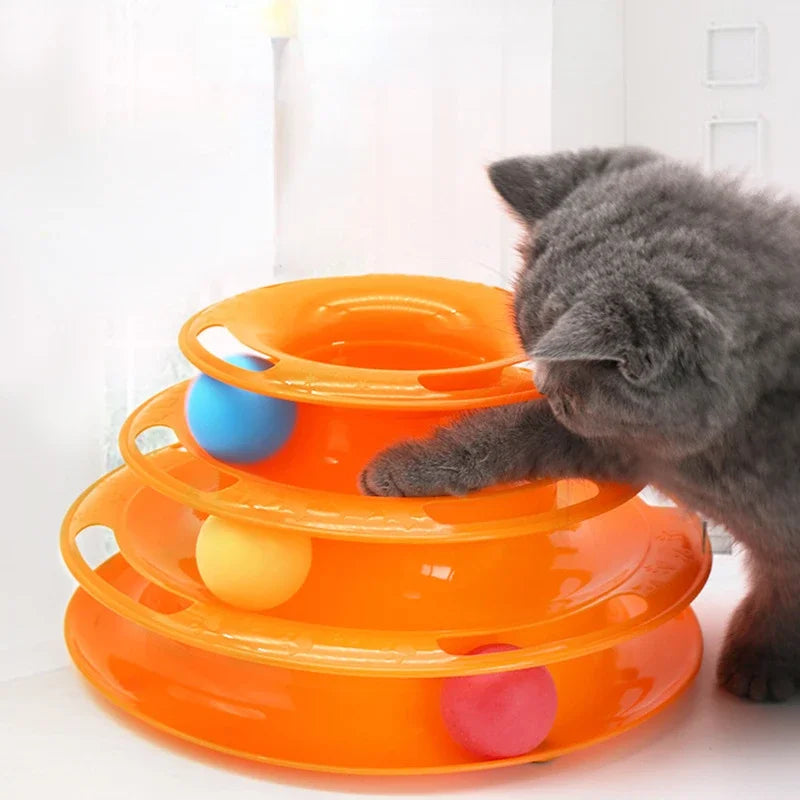 Kitty Spin 'n' Chase Tower Interactive Pet Toy