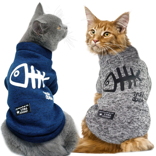 MeowVogue Fishbone - Pet Hoodies