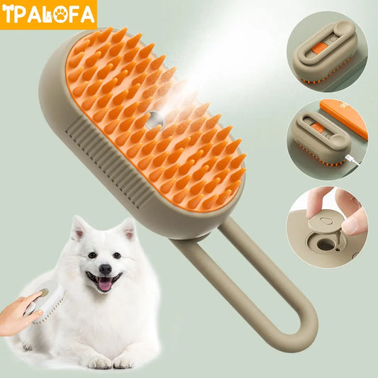 AquaPaws 3in1 Steam Pet Grooming Brush