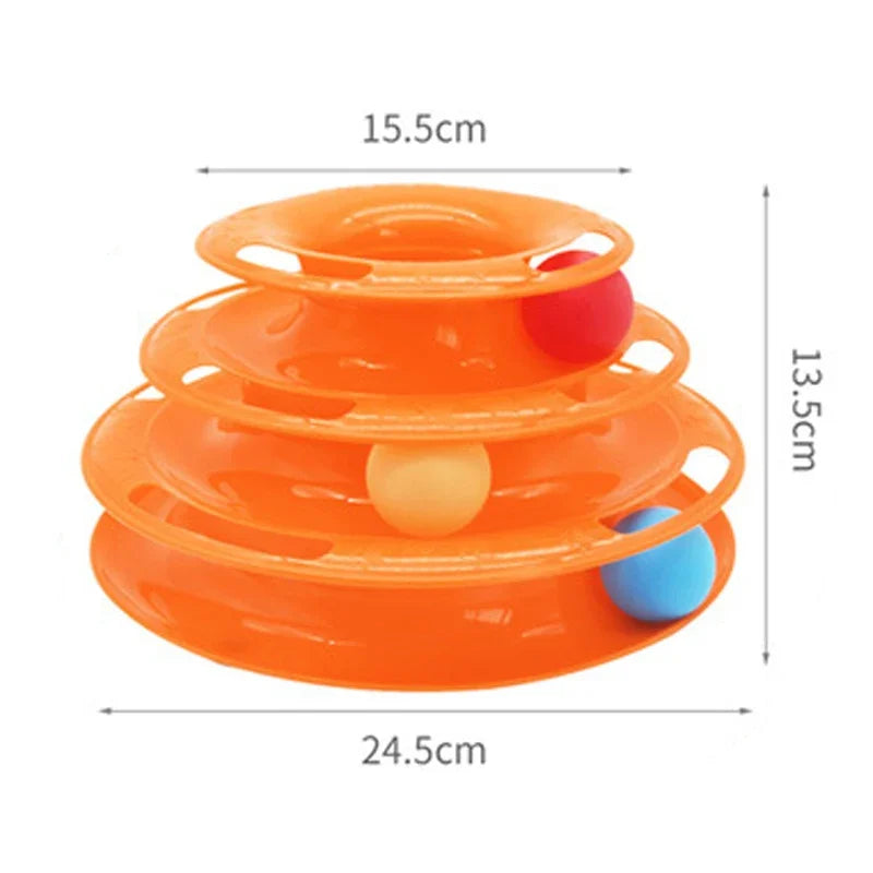 Kitty Spin 'n' Chase Tower Interactive Pet Toy