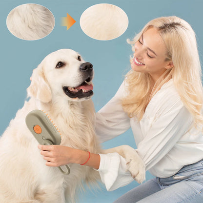 AquaPaws 3in1 Steam Pet Grooming Brush