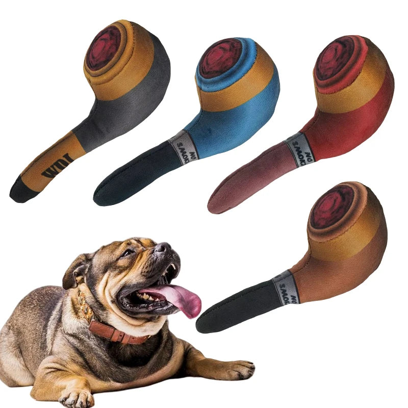 Sir Squeaks-a-Pipe Plush Pet Novelty Squeak toy