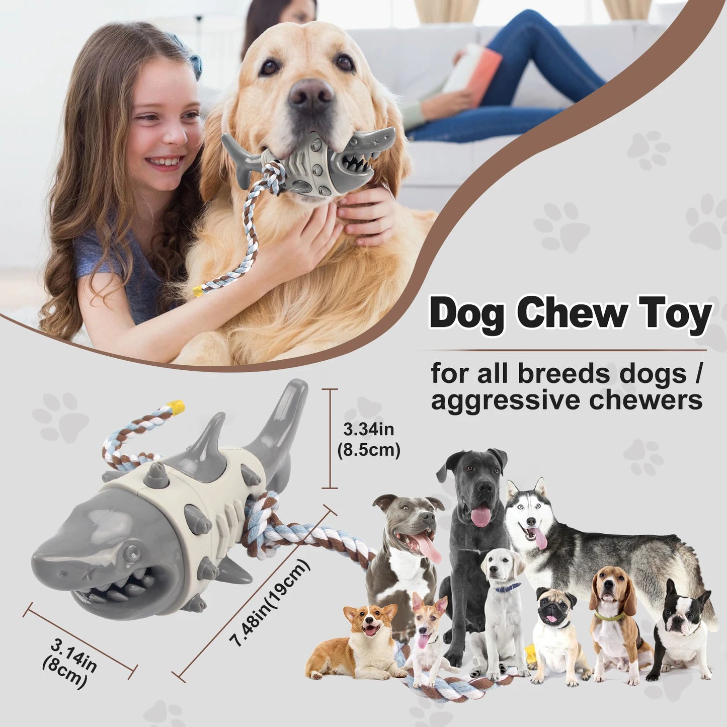 Jaws N' Paws Rope Feeder Chew Toy