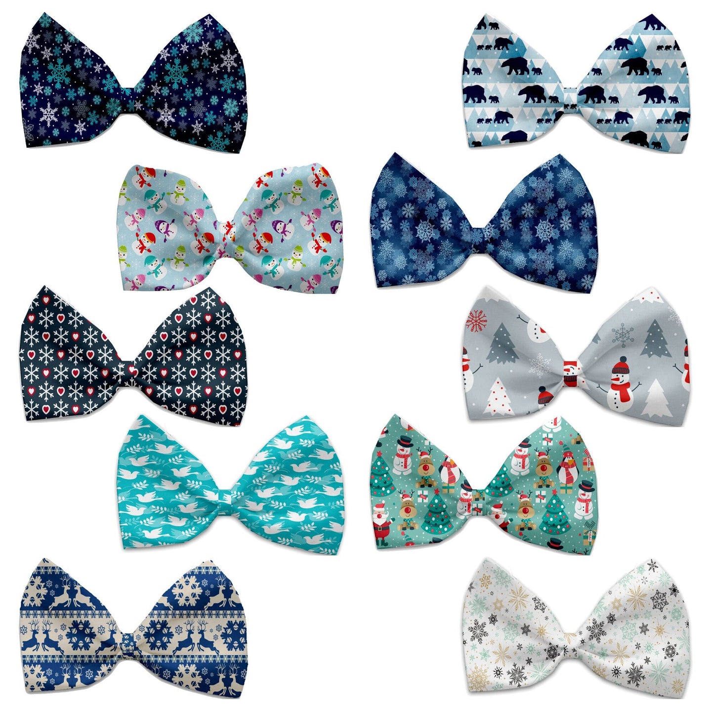 "Winter Wonderland" Pet Dog and Cat Bow Ties