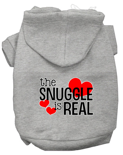 "The Snuggle is Real" Pet Dog & Cat Screen Printed Hoodie