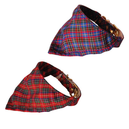 "Plaids" Pet Dog Bandana Collar